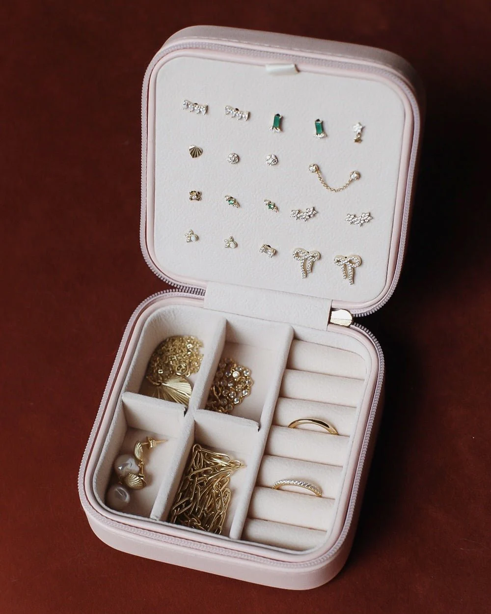 pink jewellery case